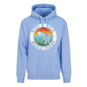 Bigfoot Hide And Seek World Champ Sasquatch Silhouette Unisex Surf Hoodie