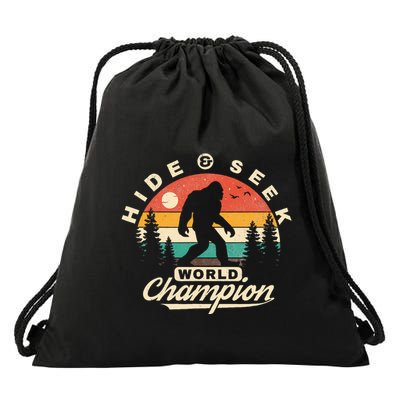 Bigfoot Hide And Seek World Champion Sasquatch Drawstring Bag