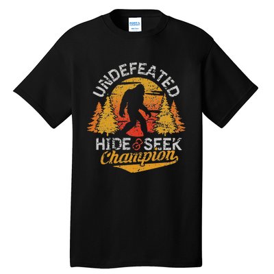 Bigfoot Hide and Seek Champion Sasquatch Tall T-Shirt