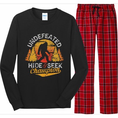 Bigfoot Hide and Seek Champion Sasquatch Long Sleeve Pajama Set