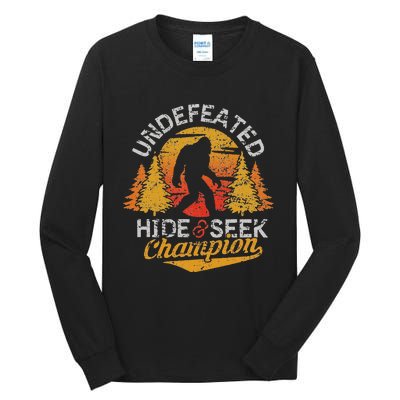 Bigfoot Hide and Seek Champion Sasquatch Tall Long Sleeve T-Shirt