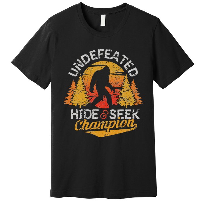 Bigfoot Hide and Seek Champion Sasquatch Premium T-Shirt