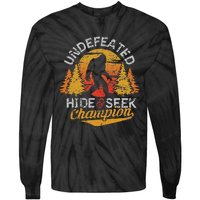 Bigfoot Hide and Seek Champion Sasquatch Tie-Dye Long Sleeve Shirt