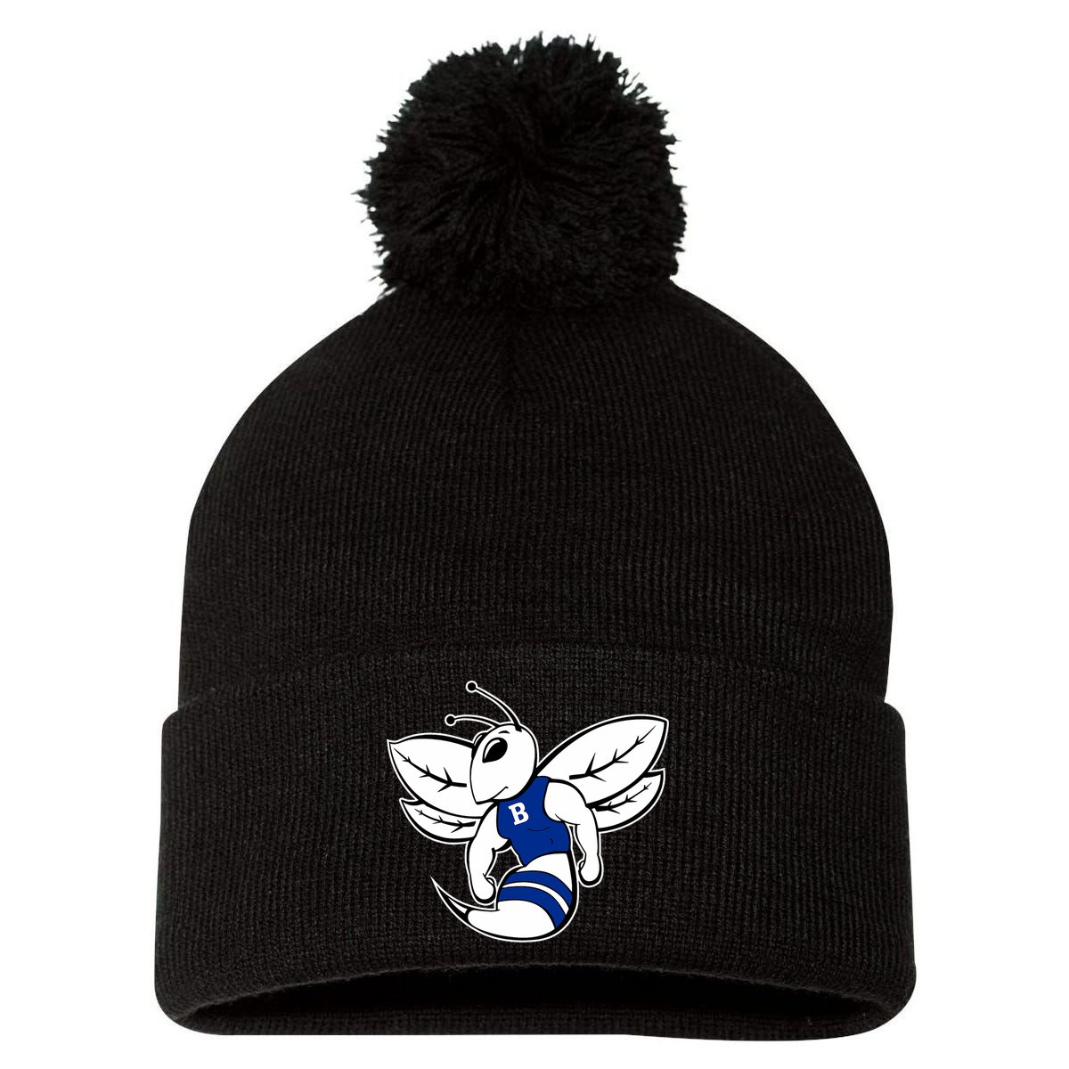 Bryant Hornets Pom Pom 12in Knit Beanie