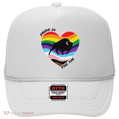 Buffalo Heart High Crown Mesh Back Trucker Hat