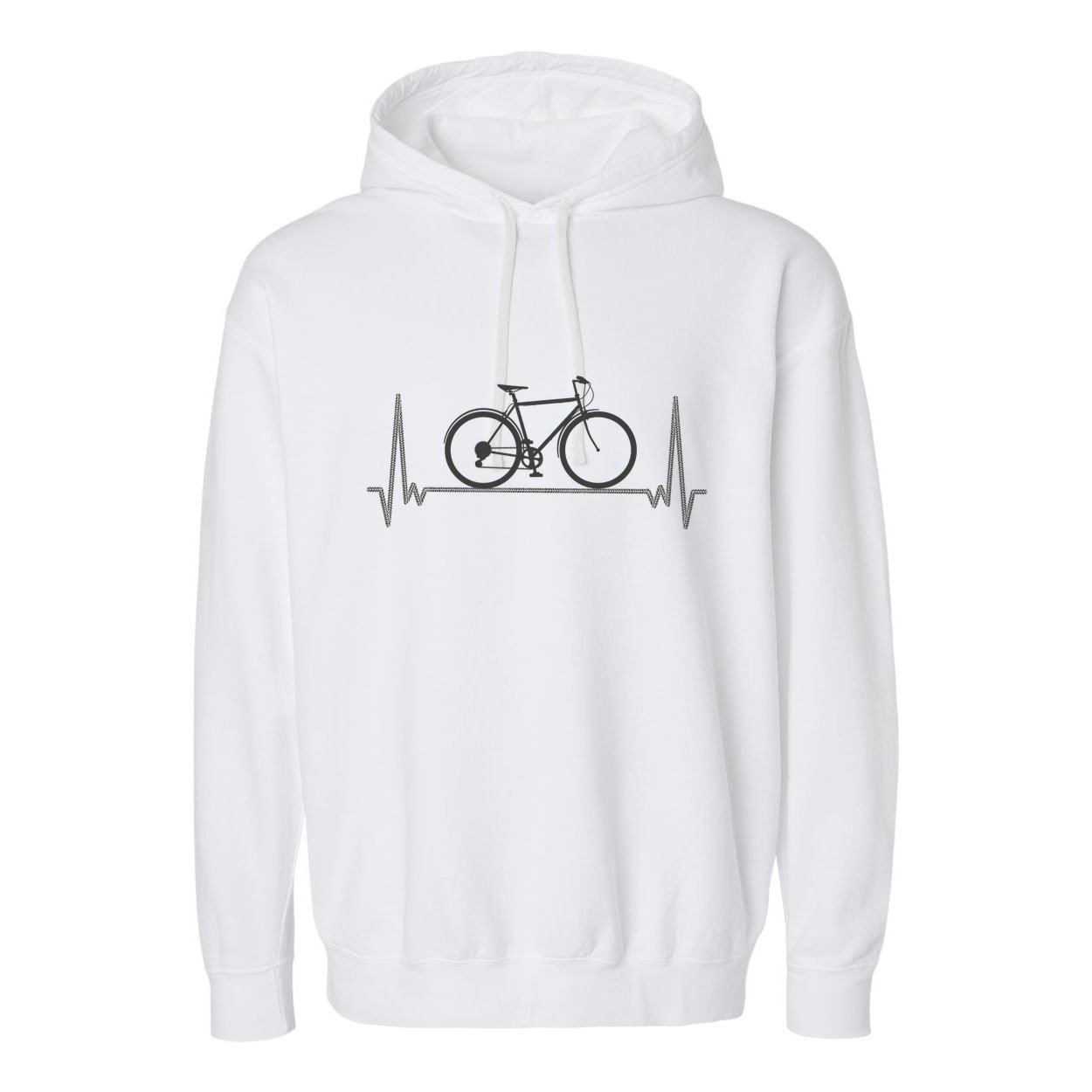 Bicycle Heartbeat Garment-Dyed Fleece Hoodie