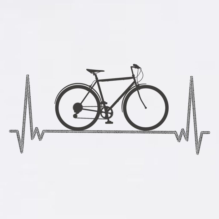 Bicycle Heartbeat Cooling Performance Crew T-Shirt