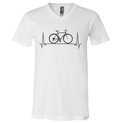 Bicycle Heartbeat V-Neck T-Shirt