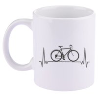 Bicycle Heartbeat 11oz C Handle Ceramic Mug