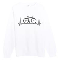 Bicycle Heartbeat Premium Crewneck Sweatshirt