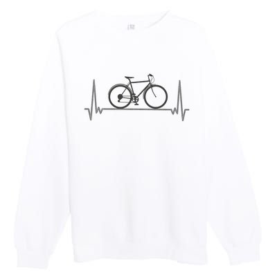 Bicycle Heartbeat Premium Crewneck Sweatshirt