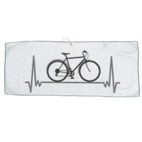 Bicycle Heartbeat Large Microfiber Waffle Golf Towel