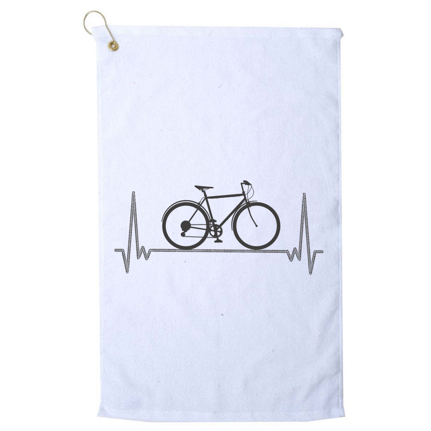 Bicycle Heartbeat Golf Towel