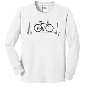 Bicycle Heartbeat Kids Long Sleeve Shirt