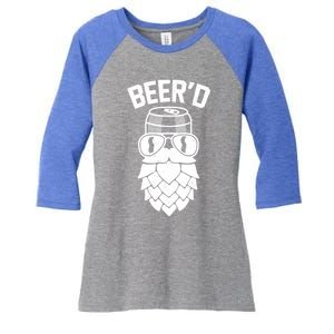 BeerD Hop Beard For Beer Ers Costume Great Gift Women's Tri-Blend 3/4-Sleeve Raglan Shirt