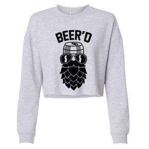 BeerD Hop Beard For Beer Ers Costume Great Gift Cropped Pullover Crew