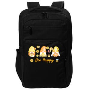 Bee Happy Beekeeping Honey Bee Gnome Gift Impact Tech Backpack