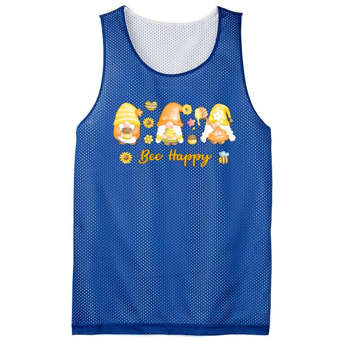 Bee Happy Beekeeping Honey Bee Gnome Gift Mesh Reversible Basketball Jersey Tank