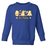 Bee Happy Beekeeping Honey Bee Gnome Gift Toddler Sweatshirt