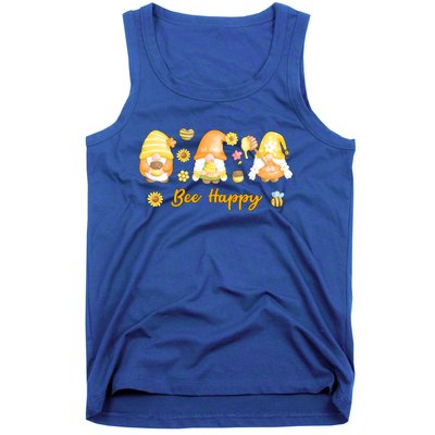 Bee Happy Beekeeping Honey Bee Gnome Gift Tank Top