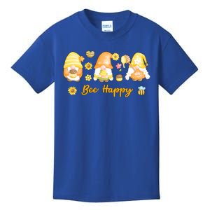 Bee Happy Beekeeping Honey Bee Gnome Gift Kids T-Shirt