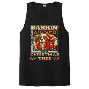 Basset Hound Barkin Around The Christmas Tree Dog PosiCharge Competitor Tank