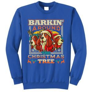 Basset Hound Barkin Around The Christmas Tree Dog Sweatshirt