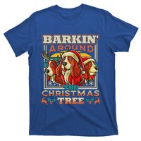 Basset Hound Barkin Around The Christmas Tree Dog T-Shirt