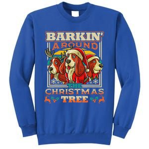 Basset Hound Barkin Around The Christmas Tree Dog Tall Sweatshirt