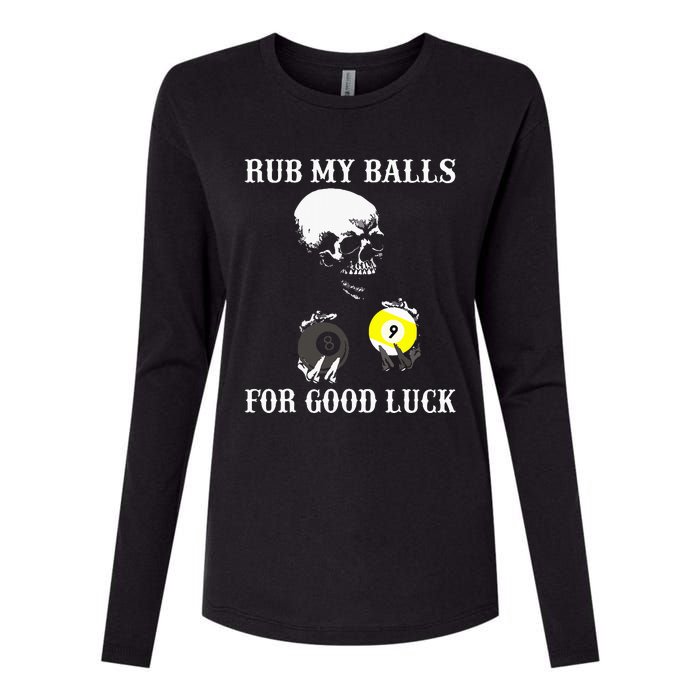 Billiards Halloween Womens Cotton Relaxed Long Sleeve T-Shirt