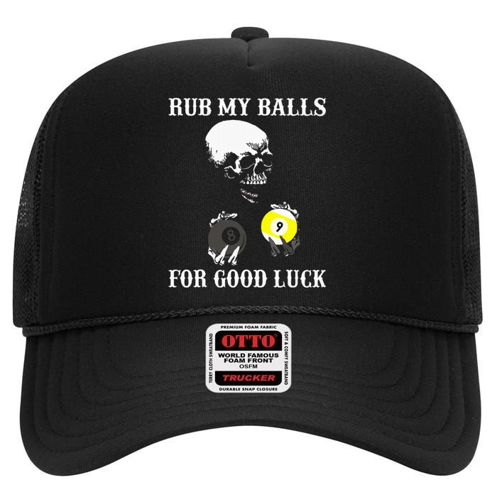 Billiards Halloween High Crown Mesh Back Trucker Hat