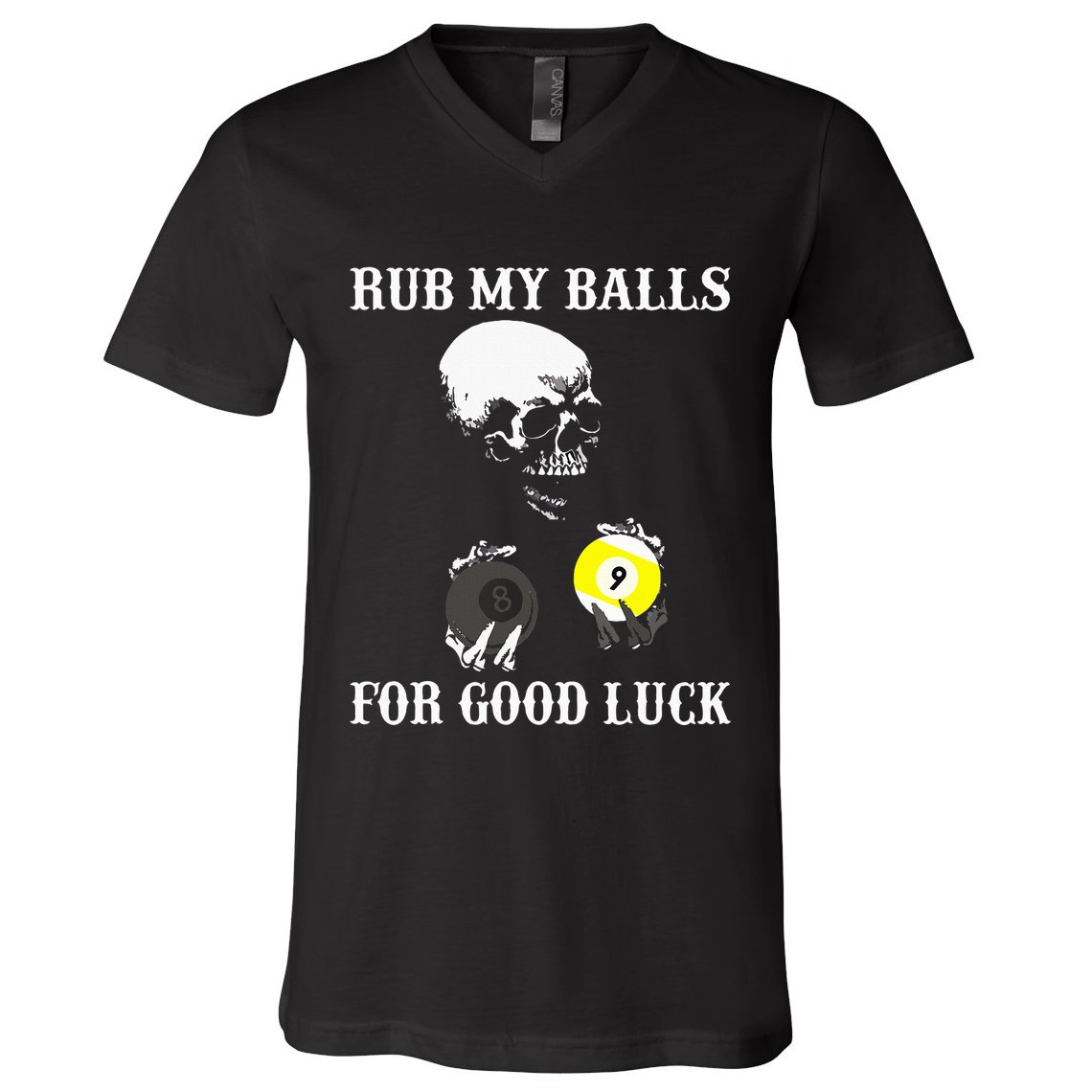 Billiards Halloween V-Neck T-Shirt