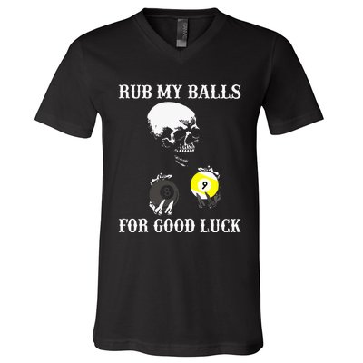 Billiards Halloween V-Neck T-Shirt