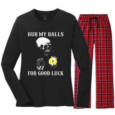 Billiards Halloween Women's Long Sleeve Flannel Pajama Set 