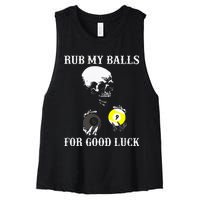 Billiards Halloween Women's Racerback Cropped Tank