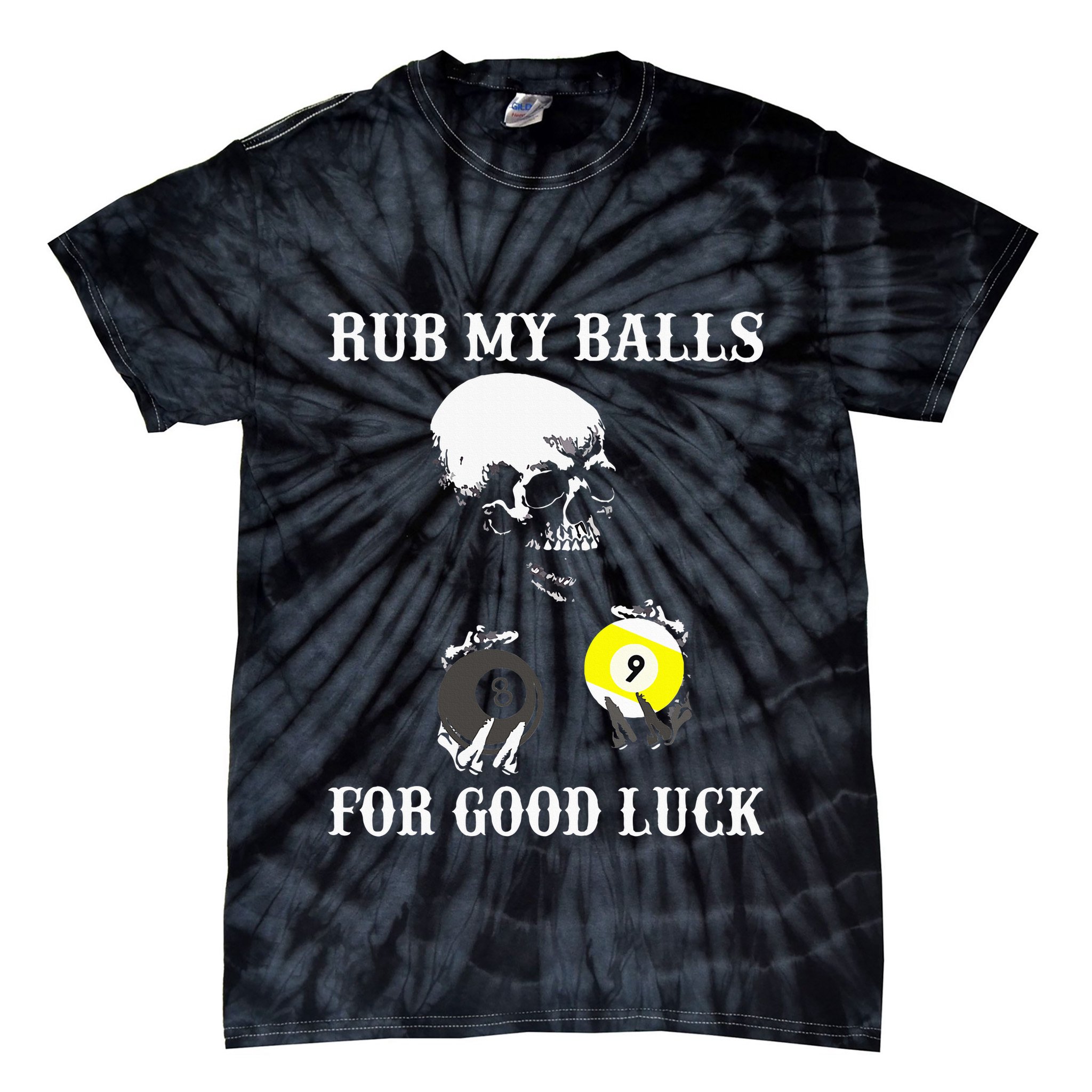 Billiards Halloween Tie-Dye T-Shirt