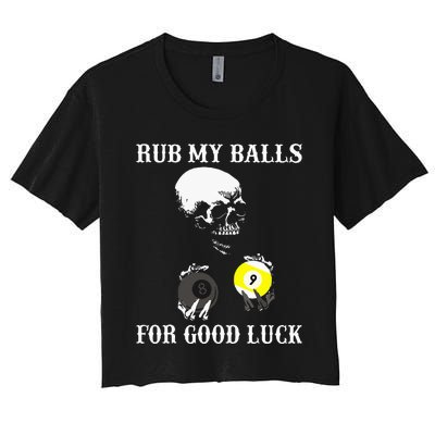 Billiards Halloween Women's Crop Top Tee