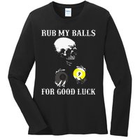 Billiards Halloween Ladies Long Sleeve Shirt