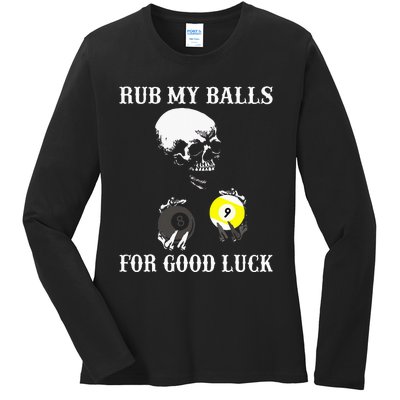 Billiards Halloween Ladies Long Sleeve Shirt