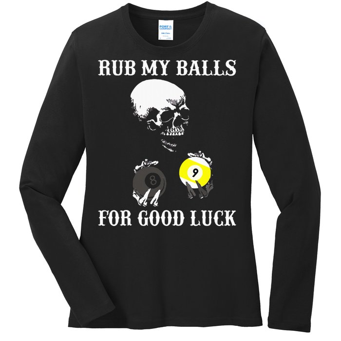 Billiards Halloween Ladies Long Sleeve Shirt