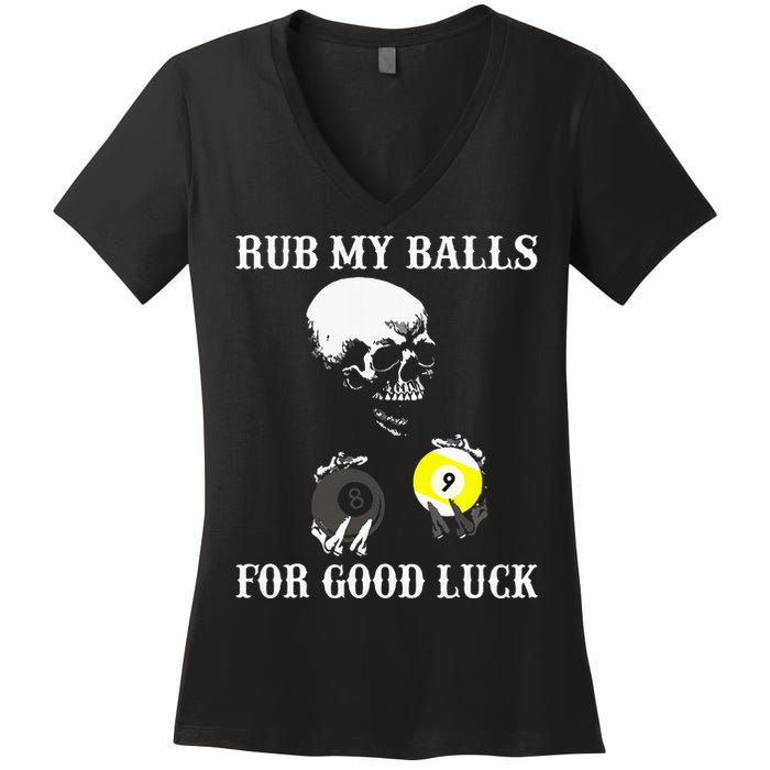 Billiards Halloween Women's V-Neck T-Shirt