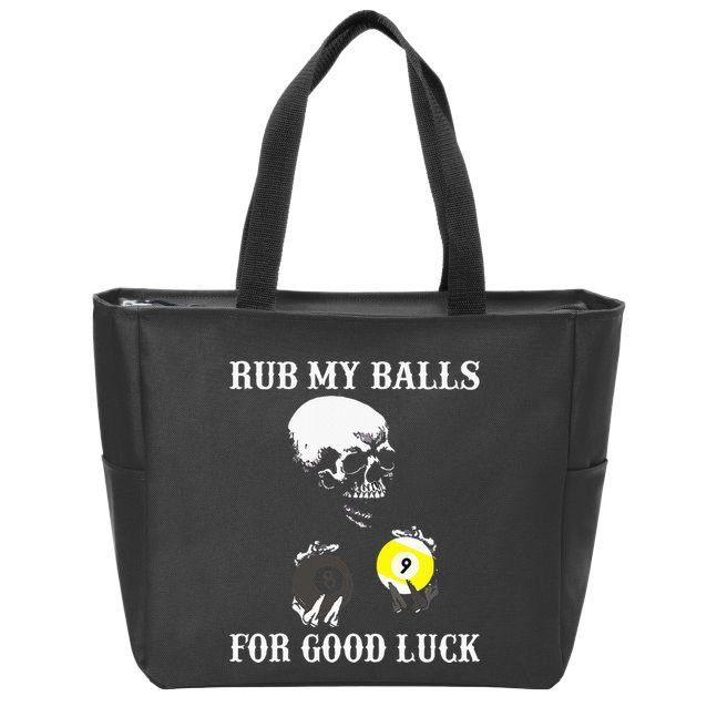 Billiards Halloween Zip Tote Bag