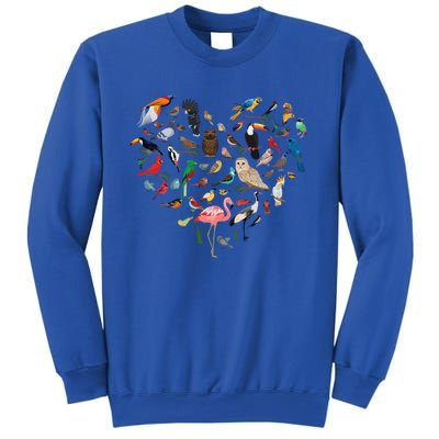 Bird Heart Birding Bird Watching Birder Bird Watcher Cute Gift Sweatshirt