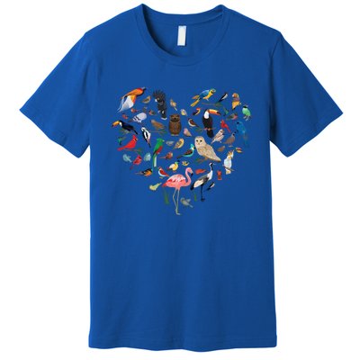 Bird Heart Birding Bird Watching Birder Bird Watcher Cute Gift Premium T-Shirt