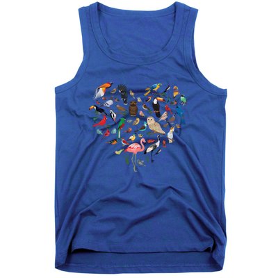 Bird Heart Birding Bird Watching Birder Bird Watcher Cute Gift Tank Top