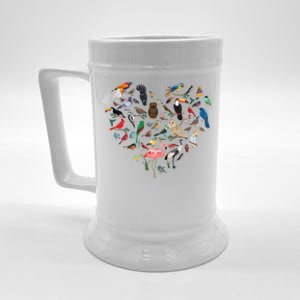 Bird Heart Birding Bird Watching Birder Bird Watcher Cute Gift Beer Stein