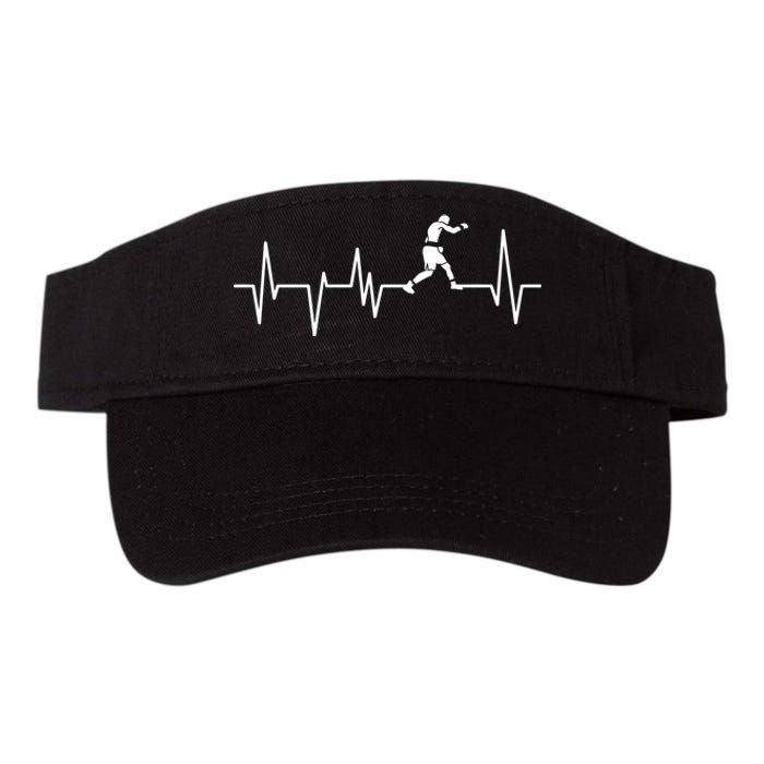 Boxer Heartbeat Boxing Gift Boxing Lover Boxing Trainer Gift Valucap Bio-Washed Visor