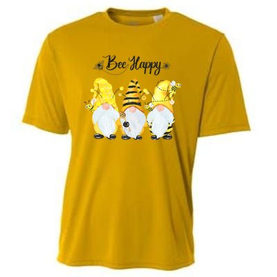 Bee Happy Bee Gnome Spring Cooling Performance Crew T-Shirt