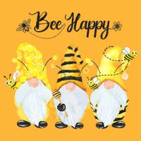 Bee Happy Bee Gnome Spring Sustainable Knit Beanie