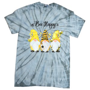 Bee Happy Bee Gnome Spring Tie-Dye T-Shirt